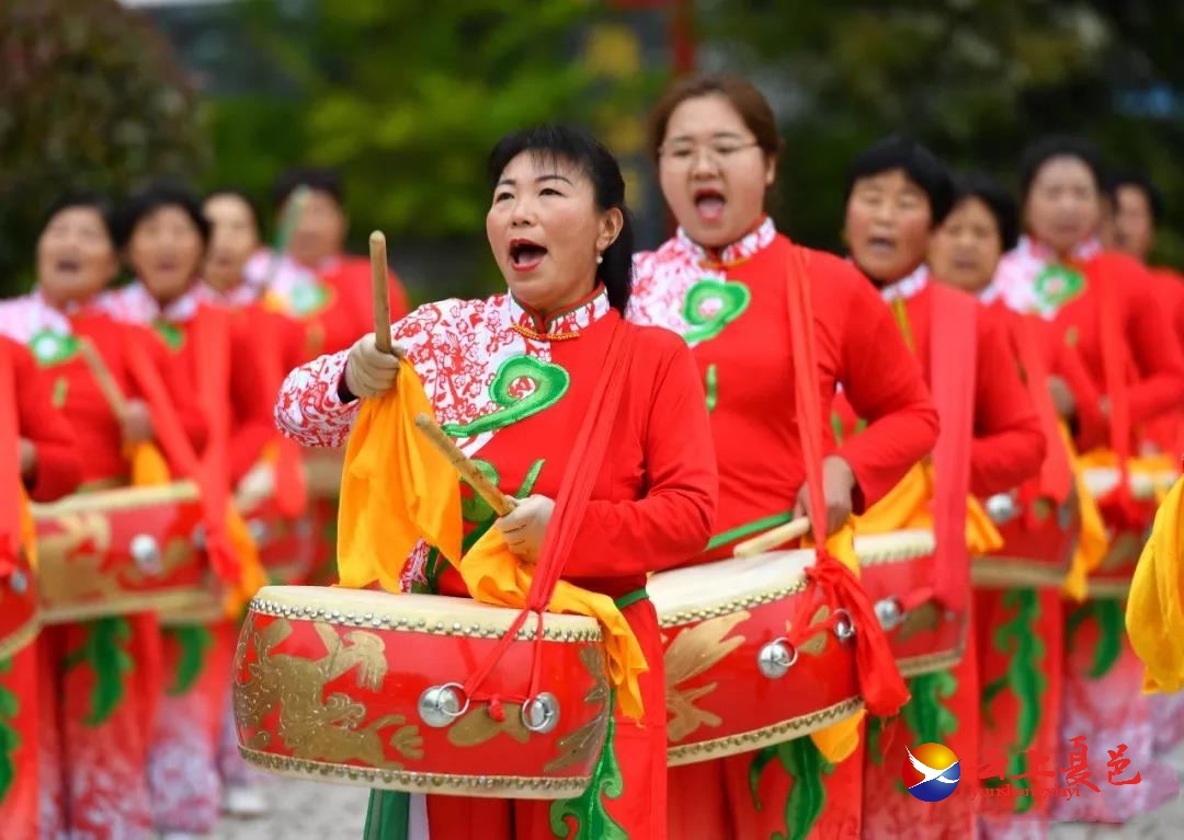 河南夏邑:欢乐盘鼓响城乡